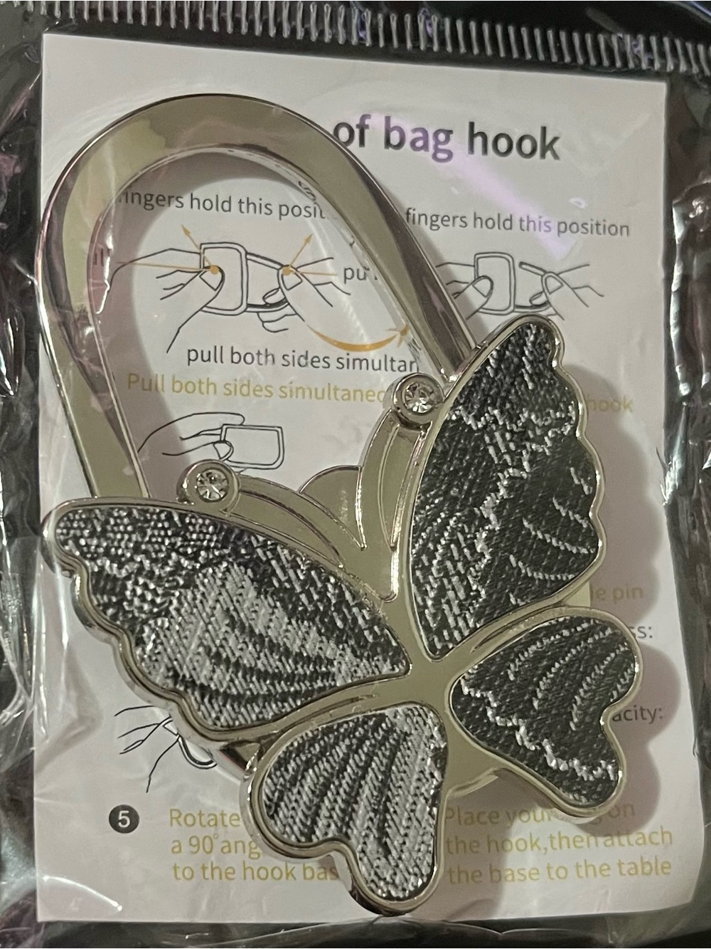 Butterfly Purse Hook - Picture 9 of 9